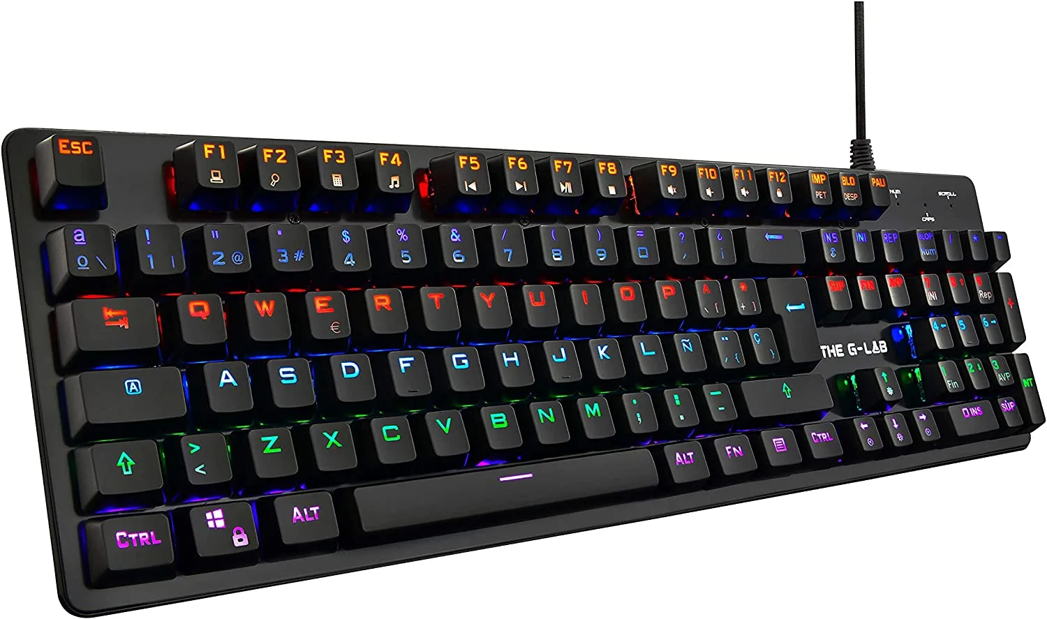 teclado mecánico ‎THE G-LAB KEYZ CARBON V3/SP